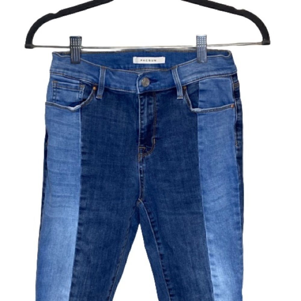 PacSun color block high rise jegging with raw hem size 25 - Picture 5 of 14